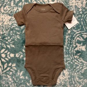 Organic bodysuit onesie brown